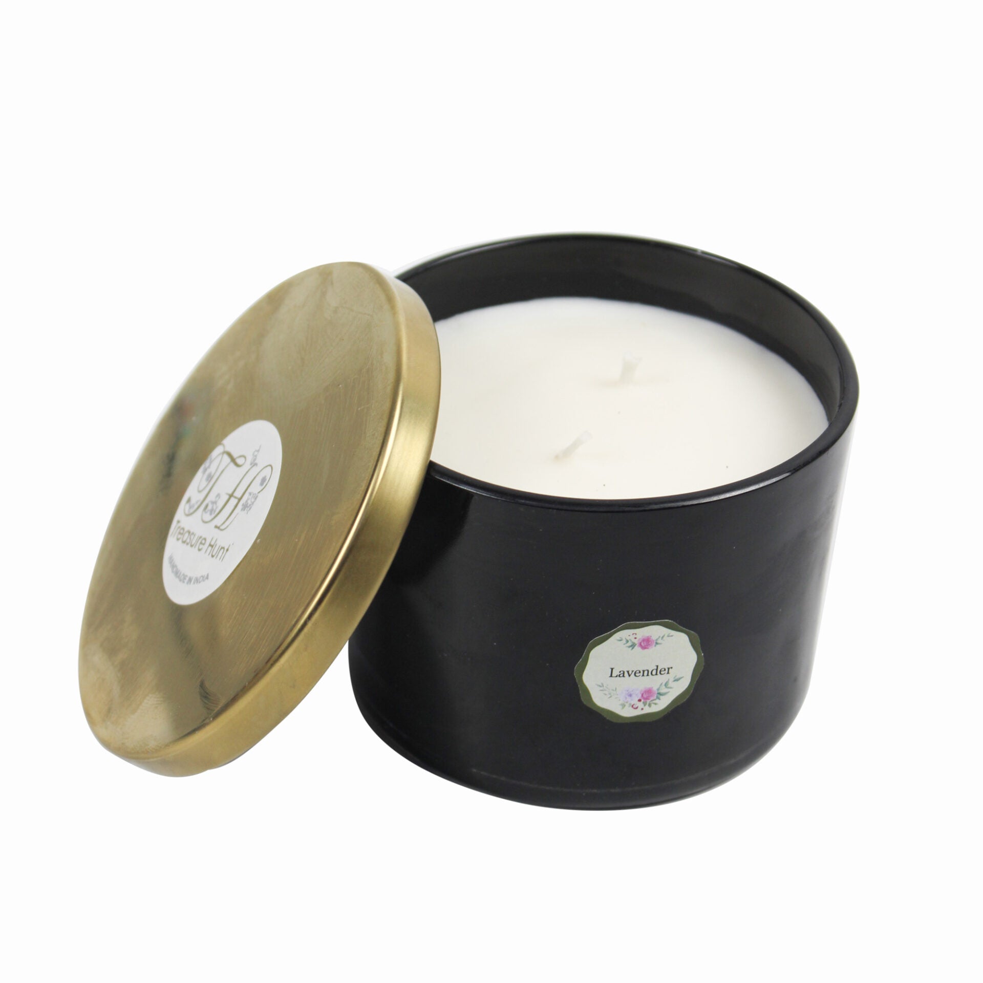 Candle 300 gms Black Jar for Gift & Home Decor